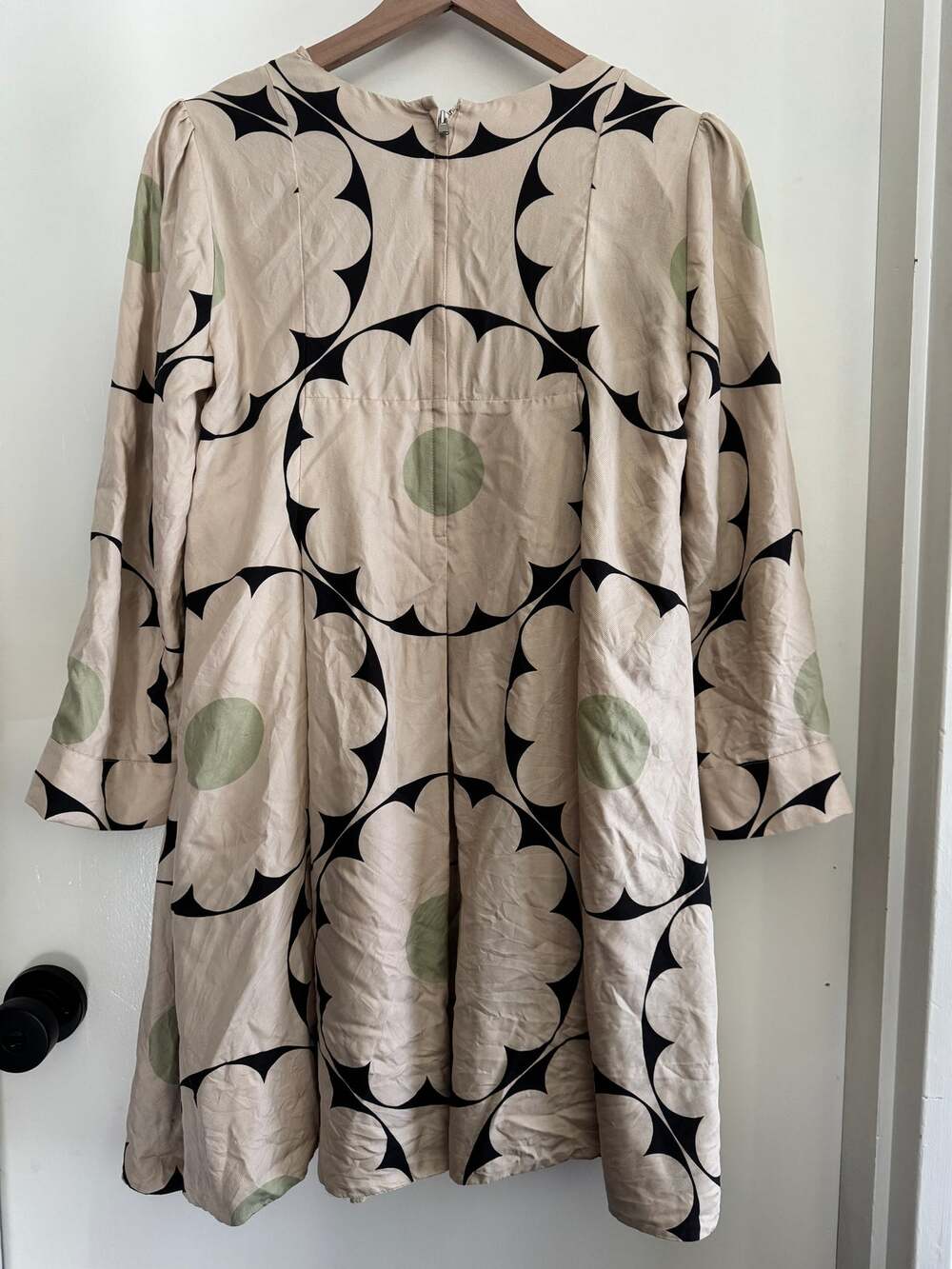 MARC JACOBS 100% silk mod flower midi dress - 8
